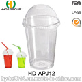 Taza desechable transparente del animal doméstico 12oz, taza disponible con la tapa